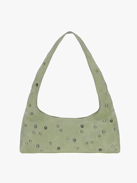 Margesherwood Halter Hobo melon studded suede