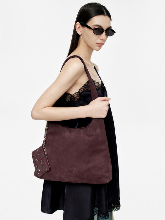 HALTER HOBO LARGE_wine nubuck