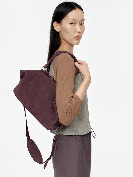 DUMPLING TOTE_wine nubuck