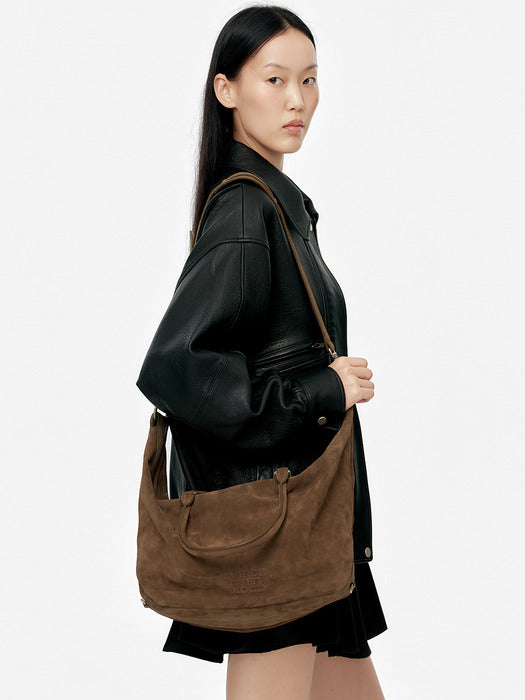 DUMPLING TOTE_cappuccino suede