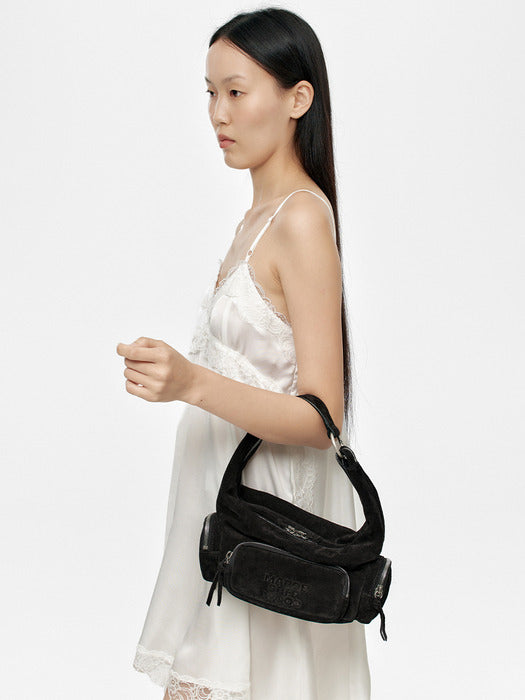 CITY HOBO EW MINI_black suede