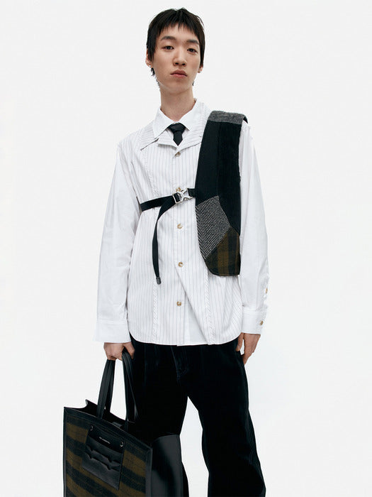 [andersson bell] PATCHWORK ONE-ARM VEST awa718m(MULTI)