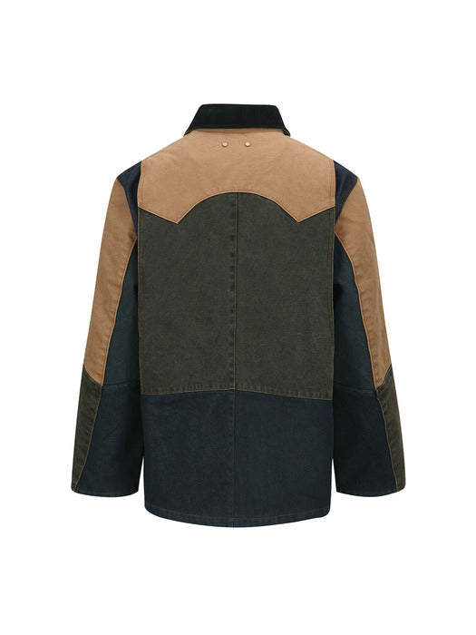 [andersson bell] PATCHWORK WASHED JACKET awa716m(MULTI)