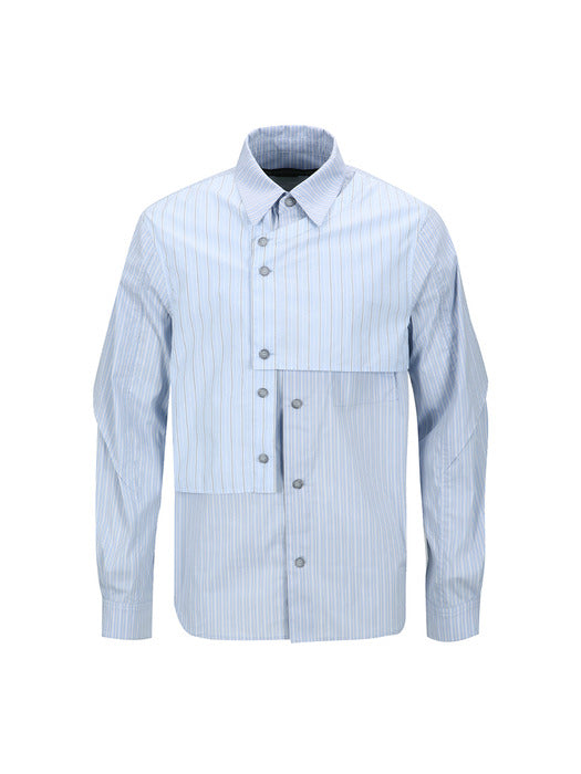 [andersson bell] STRIPE LAYERED SHIRTS atb1338m(BLUE)