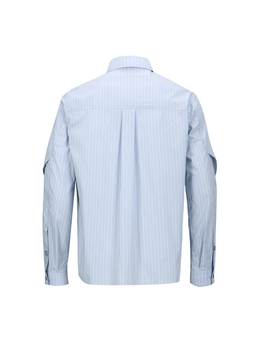 [andersson bell] STRIPE LAYERED SHIRTS atb1338m(BLUE)