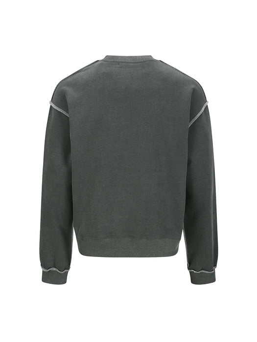 [andersson bell] UNISEX LIQUID LOGO SWEATSHIRT atb1378u(CHARCOAL)