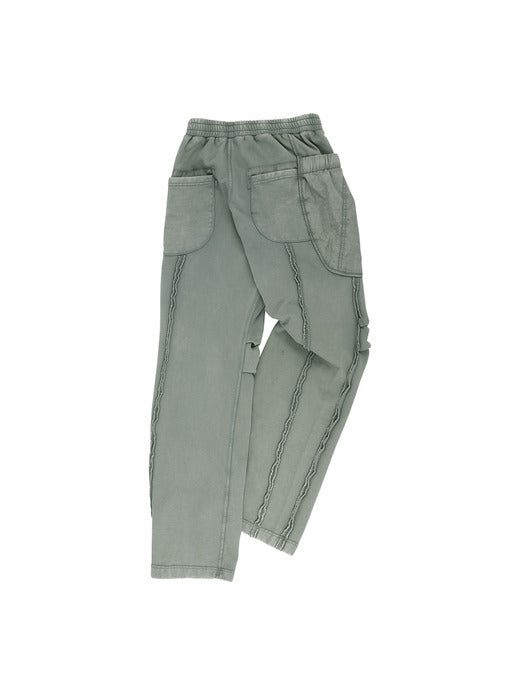[andersson bell] UNISEX LAYERED WIDE-LEG SWEATPANTS apa852u(GREY)