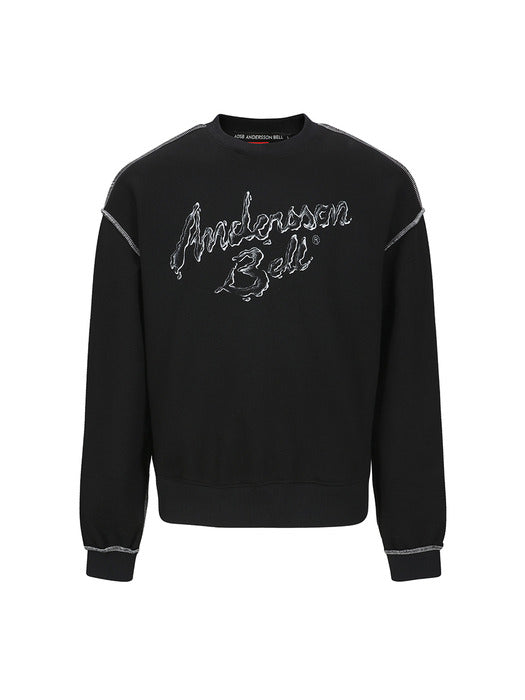 [andersson bell] UNISEX LIQUID LOGO SWEATSHIRT atb1378u(BLACK)