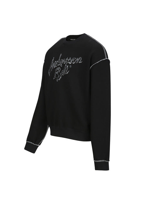 [andersson bell] UNISEX LIQUID LOGO SWEATSHIRT atb1378u(BLACK)