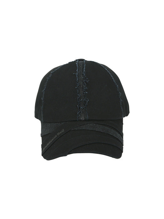 [andersson bell] UNISEX LAYERED CAP aaa498u(BLACK/GREY)