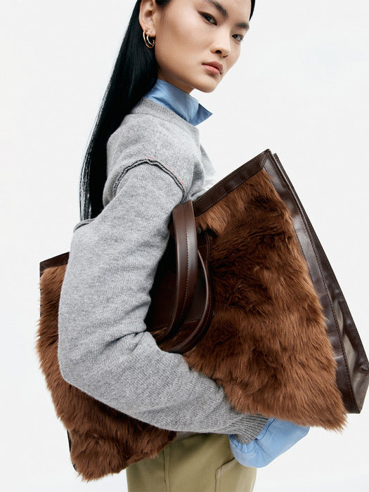 [andersson bell] LINUS FUR BAG aaa493u(BROWN)