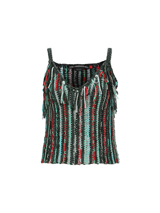 [andersson bell] PEYTONA FRINGED HAND KNITTED TOP atb1360w(MULTI)