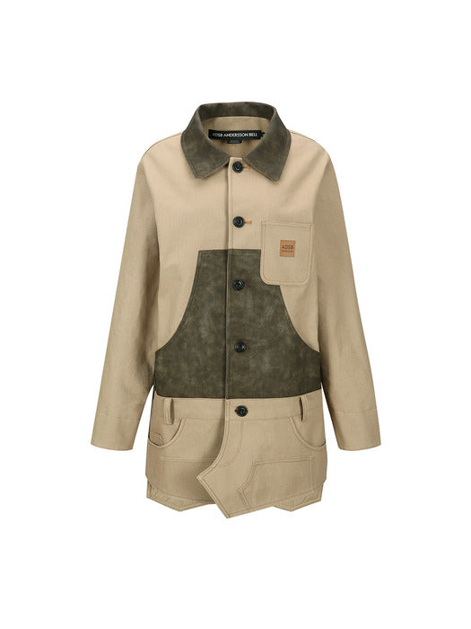[andersson bell] CARPENTER SHORTS INSERTED COAT awa720w(BEIGE)