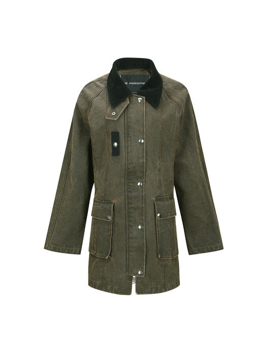 [andersson bell] KERRI TRAPEZ WORK JACKET awa724w(BROWN)