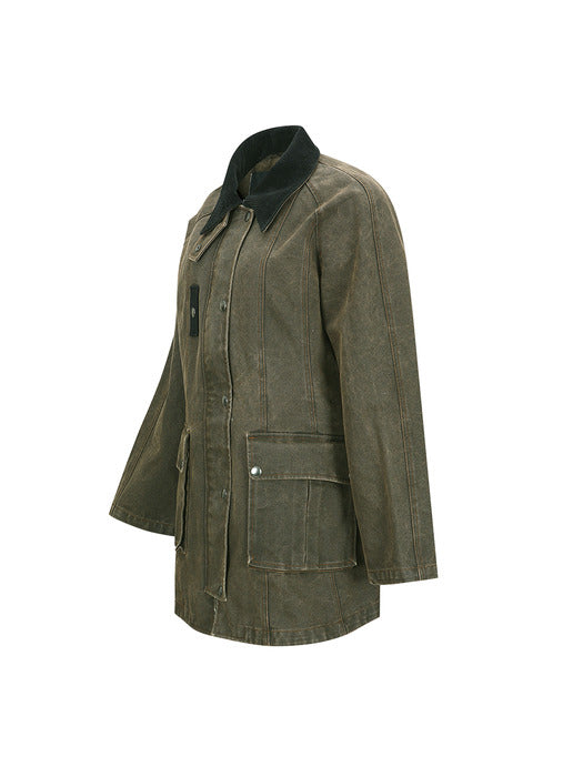 [andersson bell] KERRI TRAPEZ WORK JACKET awa724w(BROWN)