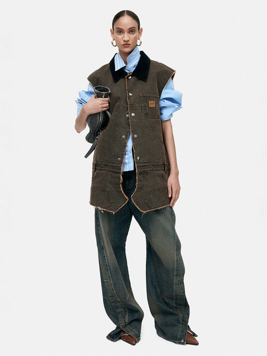 [andersson bell] CARPENTER DRESS awa721w(BROWN)