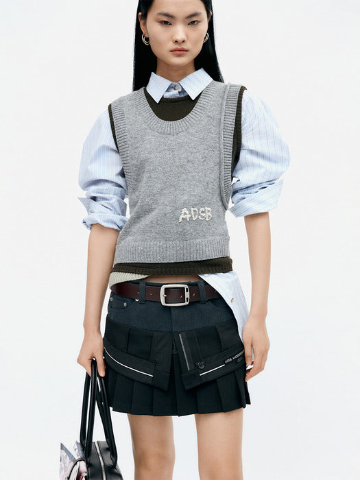 [andersson bell] TRES LAYERED SLEEVELESS TOP atb1394w(GREY)