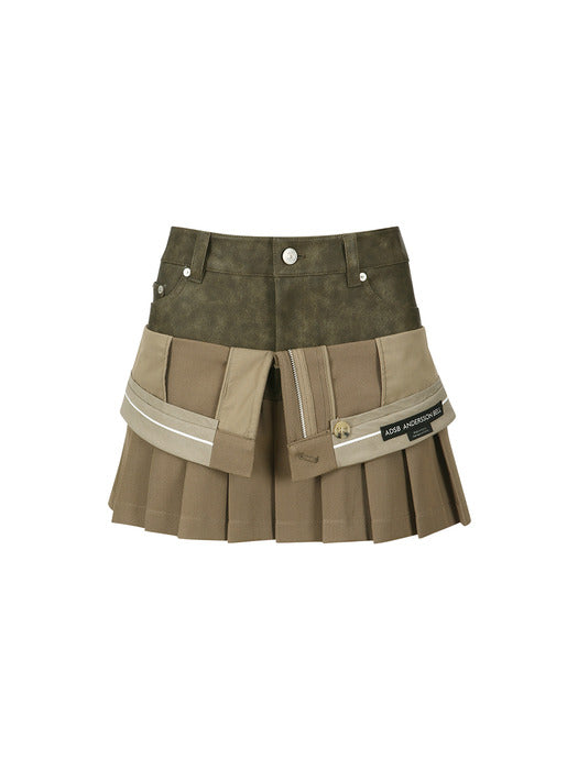 [andersson bell] INSIDE OUT PLEATS SKIRT apa845w(BEIGE)
