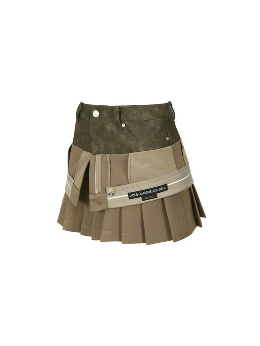 [andersson bell] INSIDE OUT PLEATS SKIRT apa845w(BEIGE)