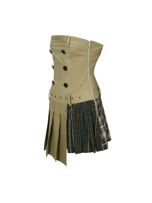 [andersson bell] DOUBLE PLEATS TRENCH DRESS atb1366w(KHAKI)