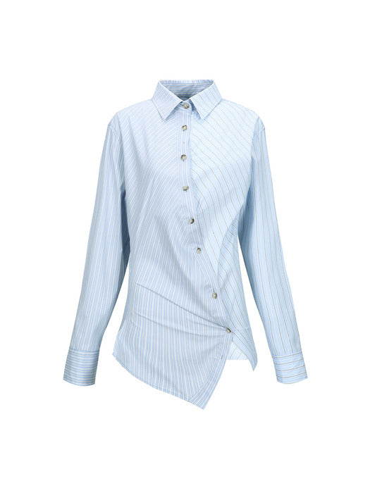 [andersson bell] TWIST STRIPE SHIRTS atb1362w(BLUE)