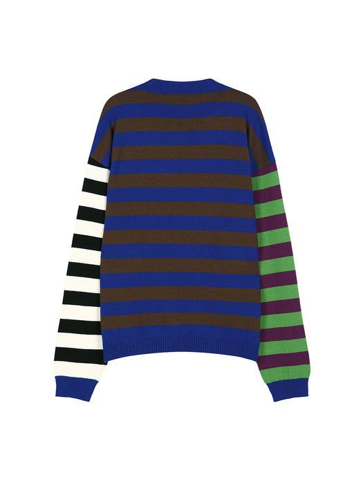 [andersson bell] BOYS HEART MESSAGE CREW-NECK SWEATER atb1453m(BLUE/GREEN)