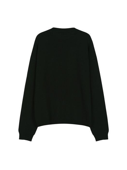 [andersson bell] BOYS HEART MESSAGE CREW-NECK SWEATER atb1453m(BLACK)