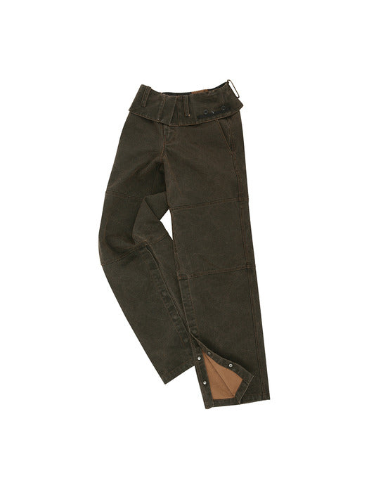 [andersson bell] FOLDED WORK PANTS apa851w(BROWN)