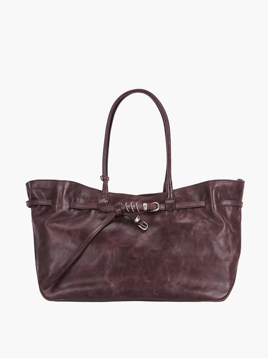 [Margesherwood] Grandma Used Bag LARGE_wine pull-up