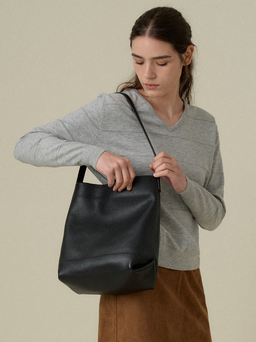 Mango Maniplease Alita Leather Bag Black