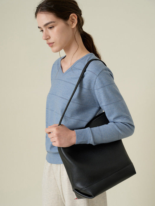 Mango Maniplease Alita Leather Bag Black