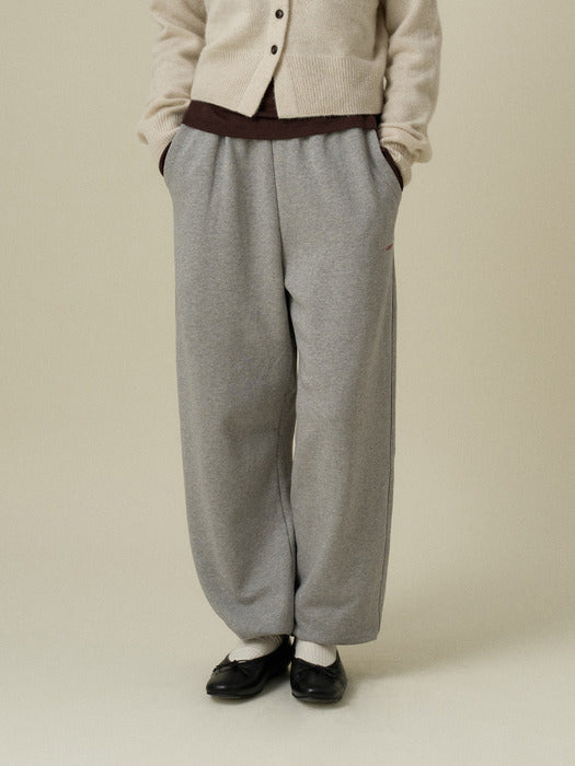 Mango Maniplease Notie Jogger Pants Melange Grey