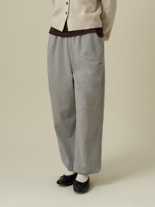 Mango Maniplease Notie Jogger Pants Melange Grey