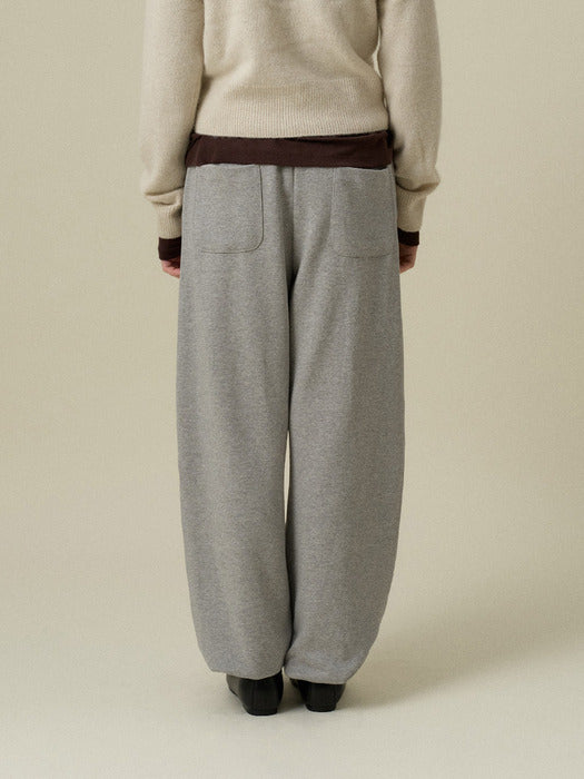 Mango Maniplease Notie Jogger Pants Melange Grey