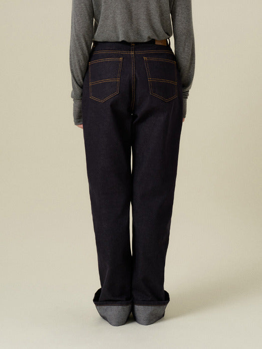 Mango Maniplease Ollo Selvage Jeans Dark Blue