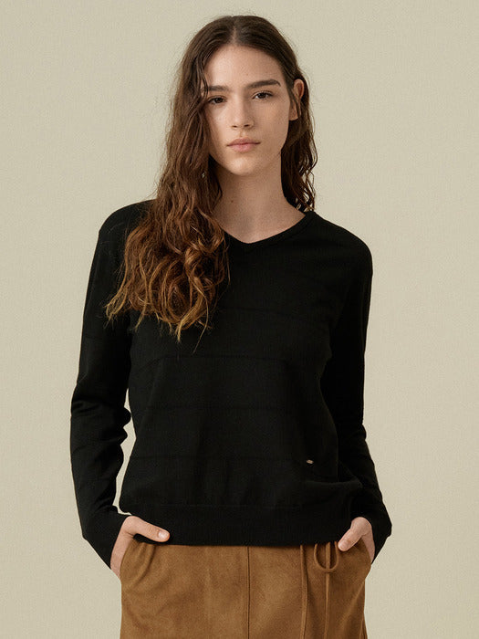 Wconcept_Mango_Maniplease Mango Maniplease Liva V Neck Knit - Black