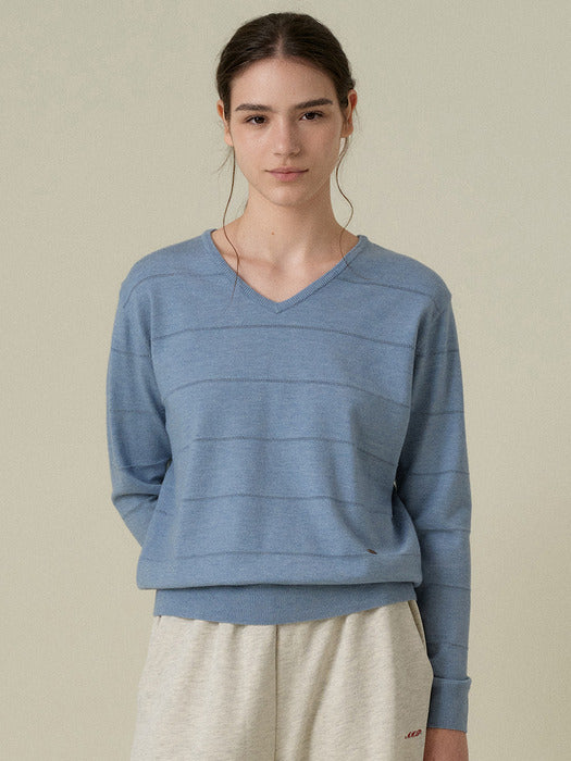 Wconcept_Mango_Maniplease Mango Maniplease Liva V Neck Knit - Blue