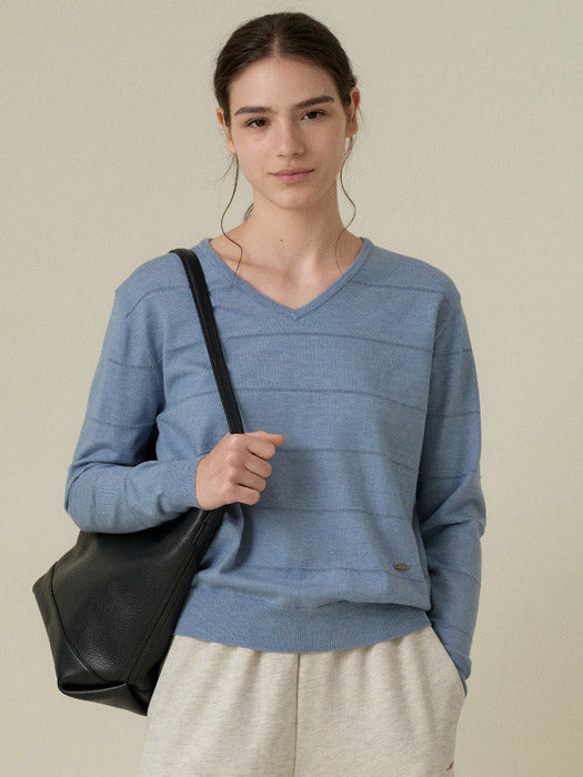 Wconcept_Mango_Maniplease Mango Maniplease Liva V Neck Knit - Blue