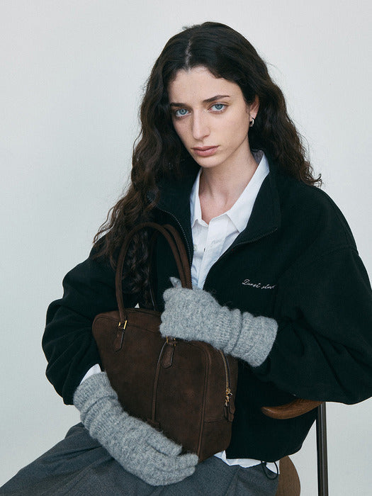 Dunst Classic 28 Suede Bag Deep Brown