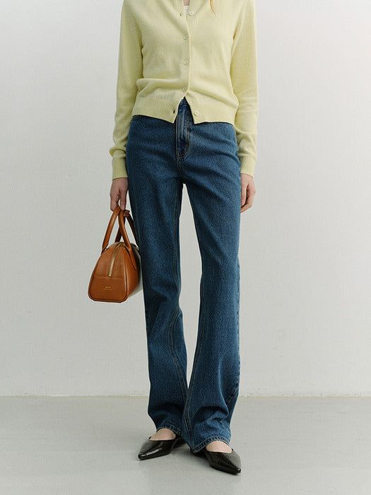 Dunst Essential Semi Boot-Cut Jeans Classic Blue