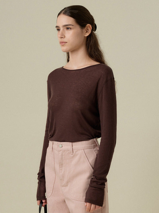 Wconcept_Mango_Maniplease Mango Maniplease Paper Tee - Brown