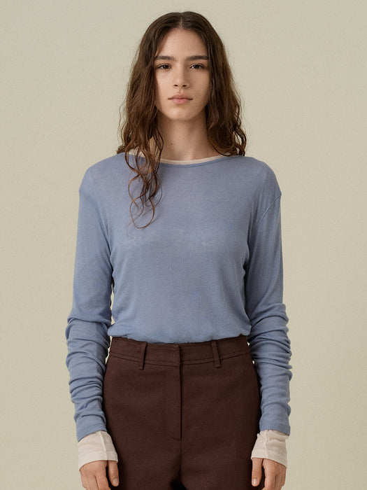 Mango Maniplease Paper Tee Blue