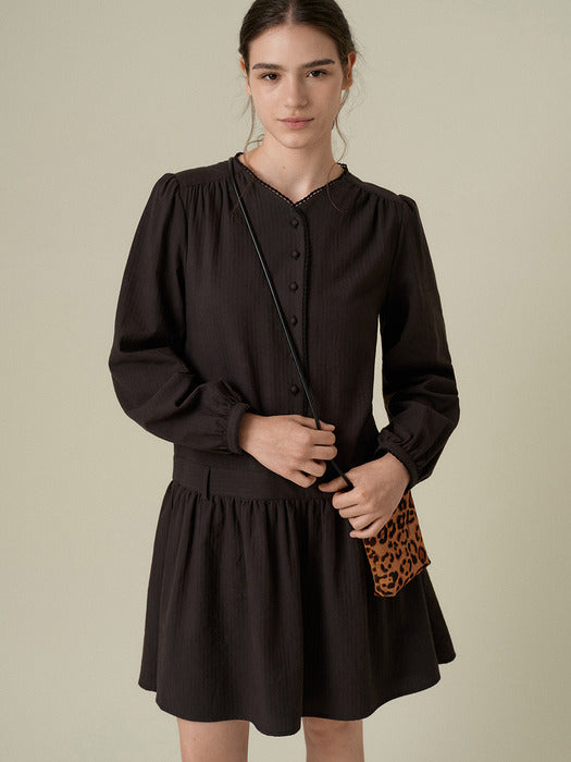 Mango Maniplease Ray Shirring One Piece Black
