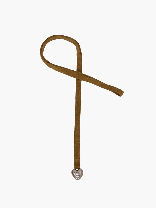 Margesherwood Heart Charm cappuccino suede