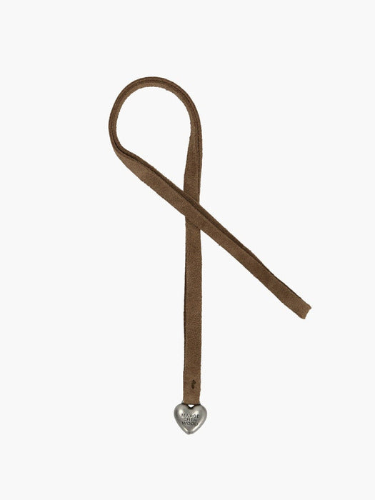 HEART CHARM_chestnut nubuck