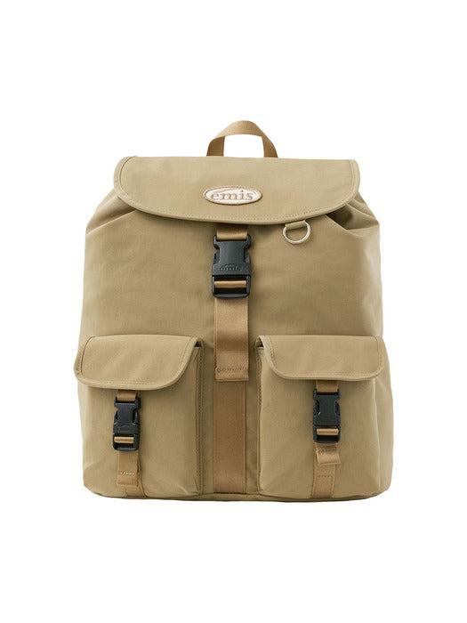 [emis] DOUBLE POCKET BACKPACK-BEIGE