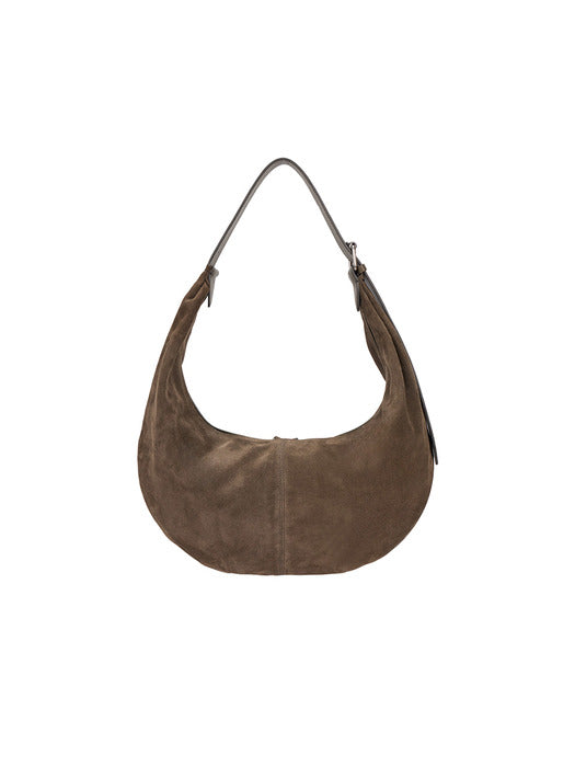 [Exclusive] Halfmoon Baggy Suede Hobo L (Halfmoon Baggy Suede Hobo Large) Musk Khaki