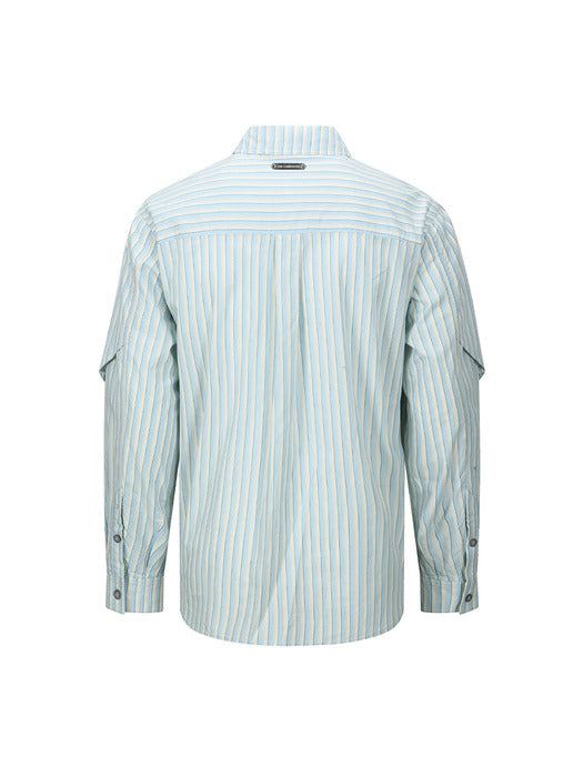 [andersson bell] STRIPE LAYERED SHIRT atb1369m(BLUE)