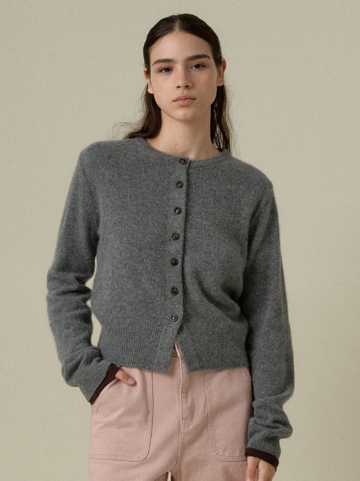 Wconcept_Mango_Maniplease Mango Maniplease Sol Button Cardigan - Deep Grey