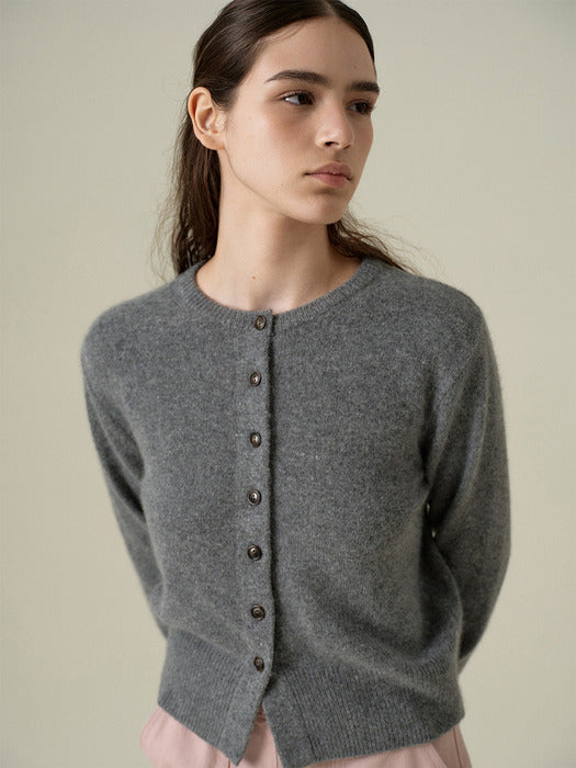 Wconcept_Mango_Maniplease Mango Maniplease Sol Button Cardigan - Deep Grey